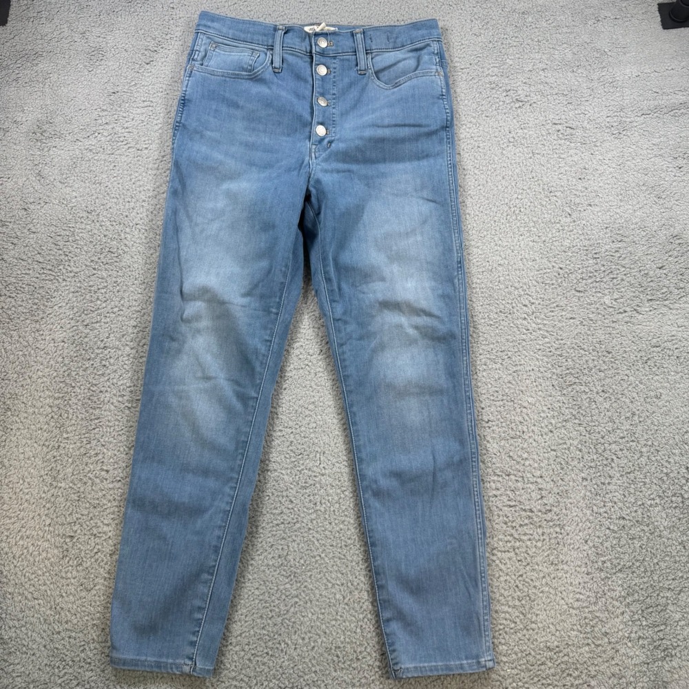 Madewell Roadtripper Jeggings Women's 30 Button Fly Light Wash Stretch Denim